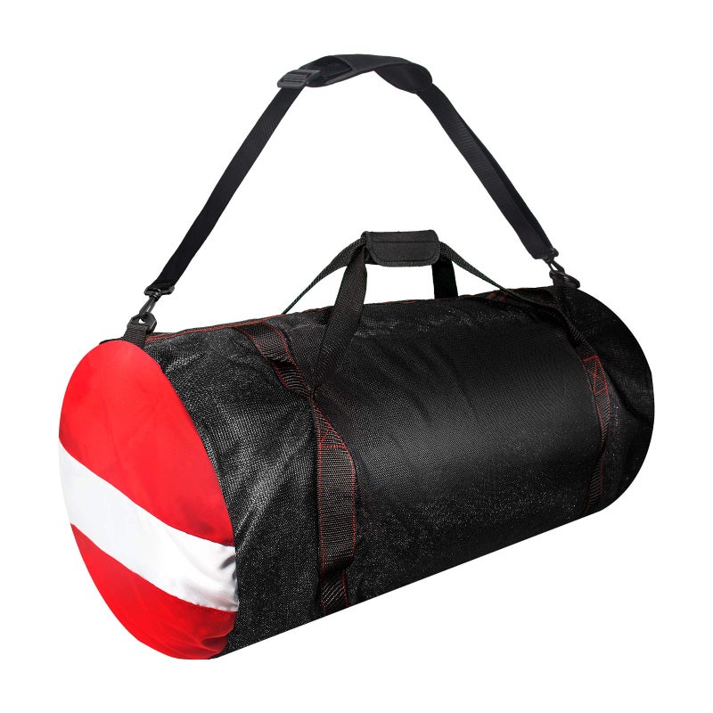 Seafard Mesh Dive Duffel Bag, Extra Large Sport Beach Bags with Adjustable Shoulder Strap, Totes and Zipper for Gym Gear, Sports Balls, Scuba Gear, Snorkeling, Diving, Rafting, and Water Sports Black - Image 1